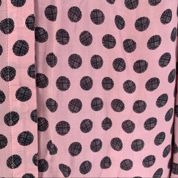 #63❤️ NWOT BELLA DAHL PINK POLKA DOT SLEEVELESS BLOUSE - Picture 2 of 2